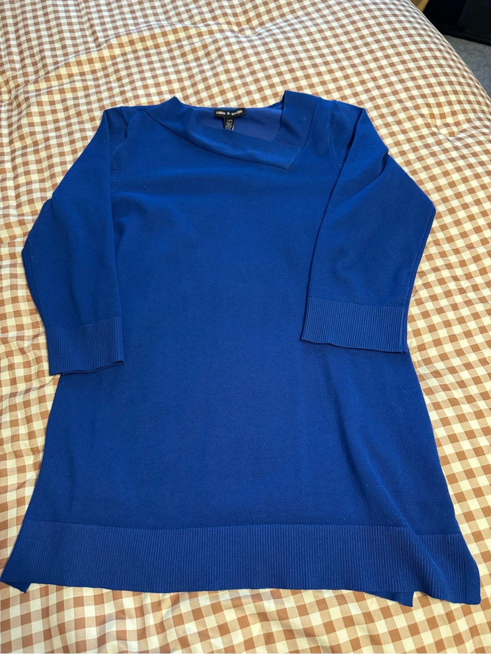 Cable & Gauge Royal Blue Crewneck Sweater